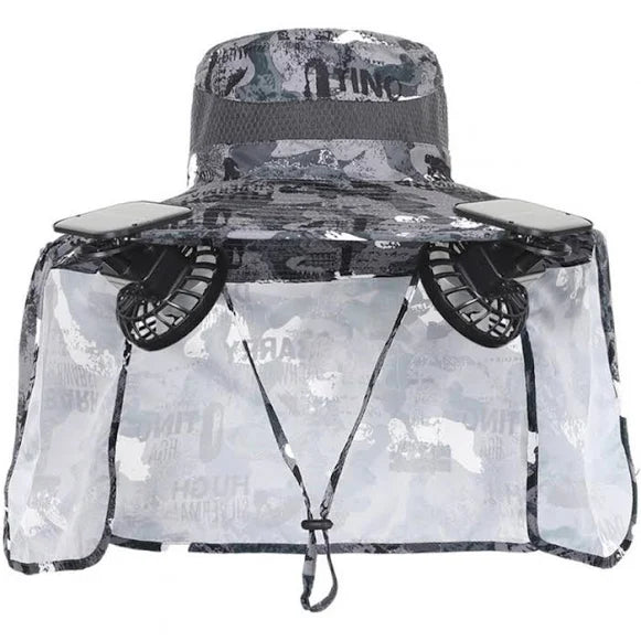Dual Solar Fan Hat - Nurmed Solar Breeze