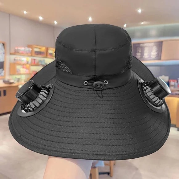Solar Breeze Dual Solar Fans Hat